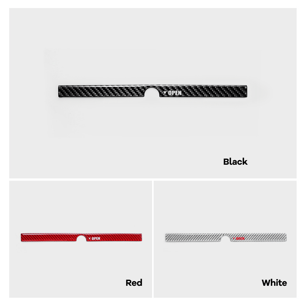 Model Y Juniper Rear Trunk Button Sticker | Flexible Urethane Carbon Fiber