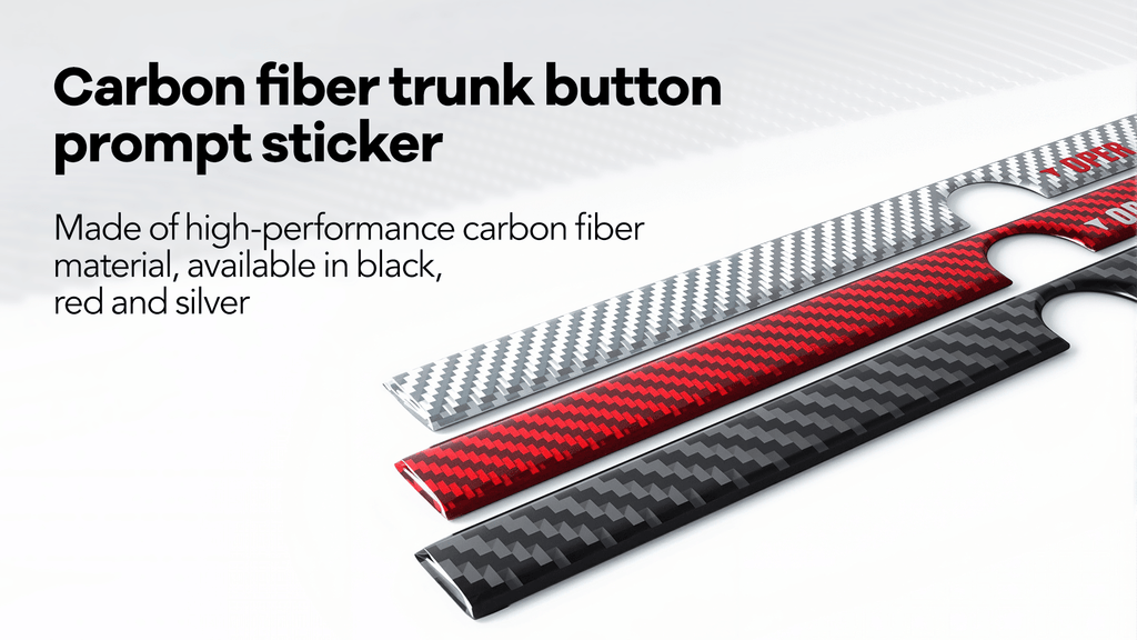 Model Y Juniper Rear Trunk Button Sticker | Flexible Urethane Carbon Fiber